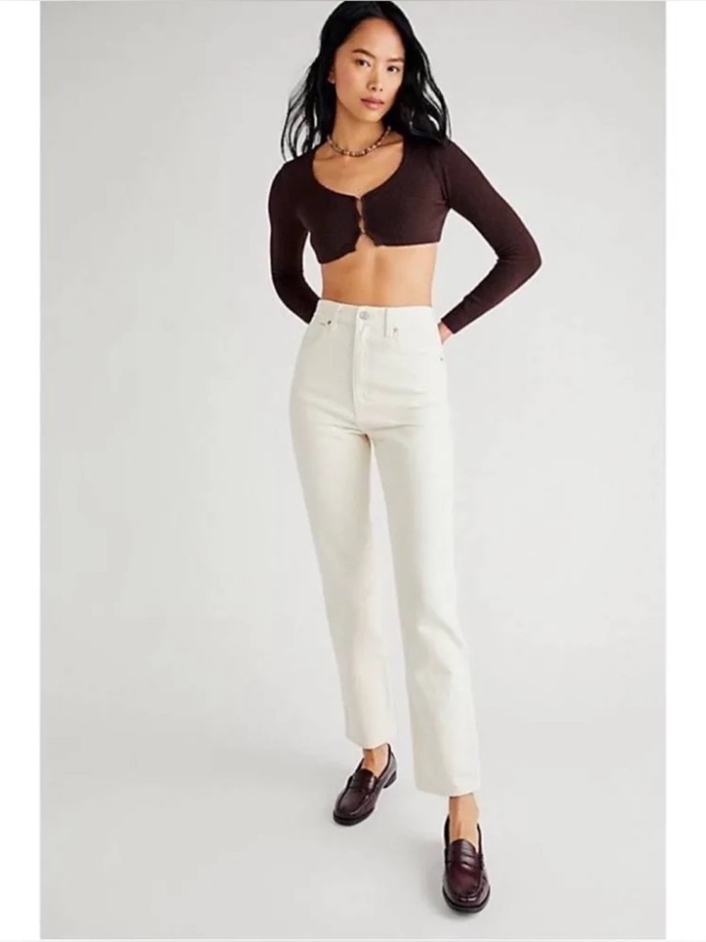 Brand new Levi’s 70’s High-Rise Slim Straight Leg Cream Jeans